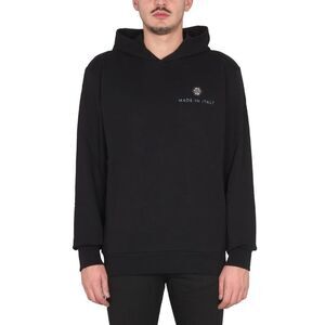 PHILIPP PLEIN Men's Made in Italy Emblem Hoodie Men BLACK Sweaters & Cardigans